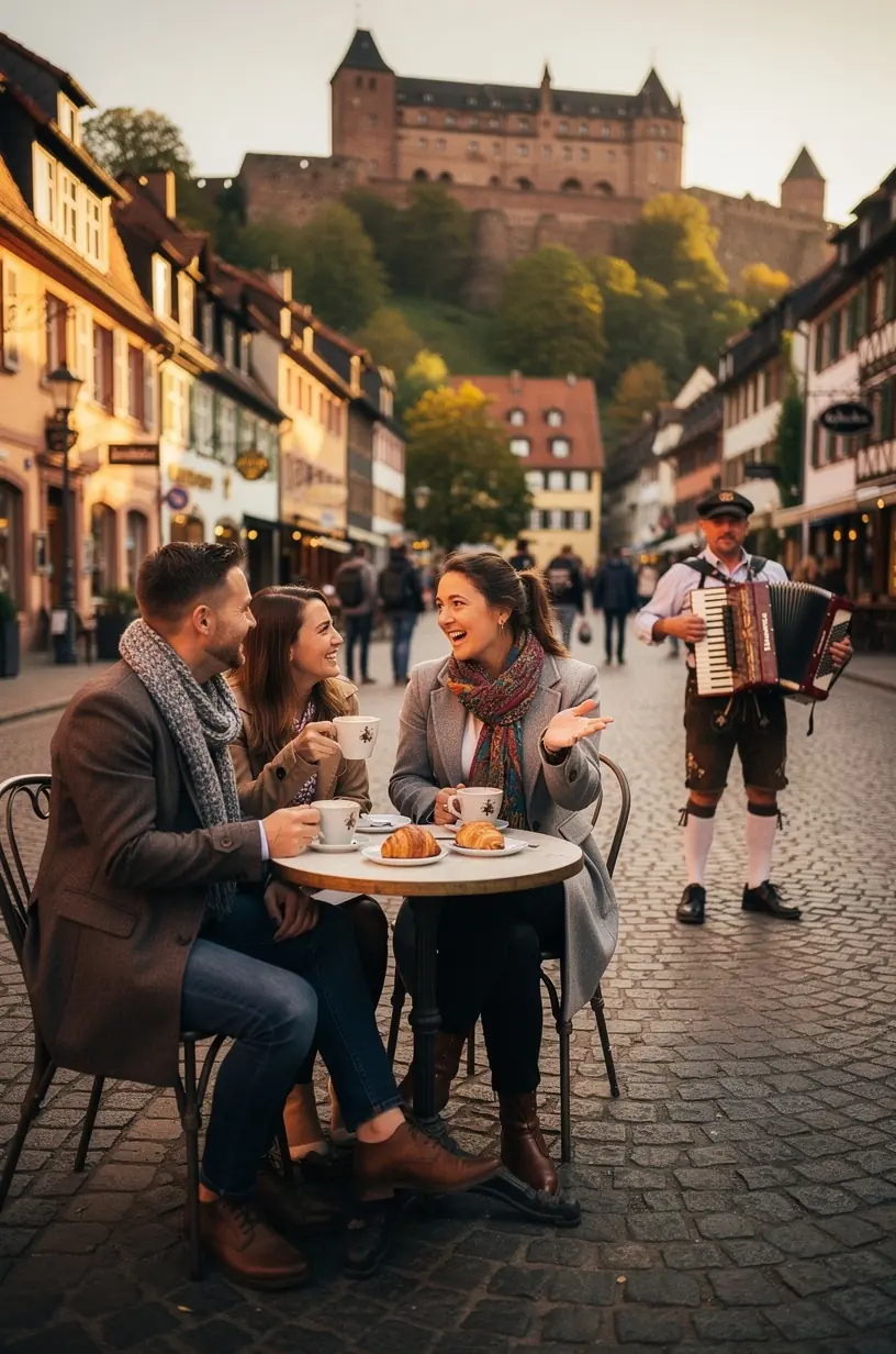 Detailaufnahme einer Karte von Deutschland mit markierten Routen für Wochenendausflüge und offline Koordinationspunkten.